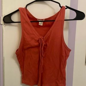 Super cute tie front tank top